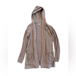 Barefoot Dreams Tan Hooded Cardigan
